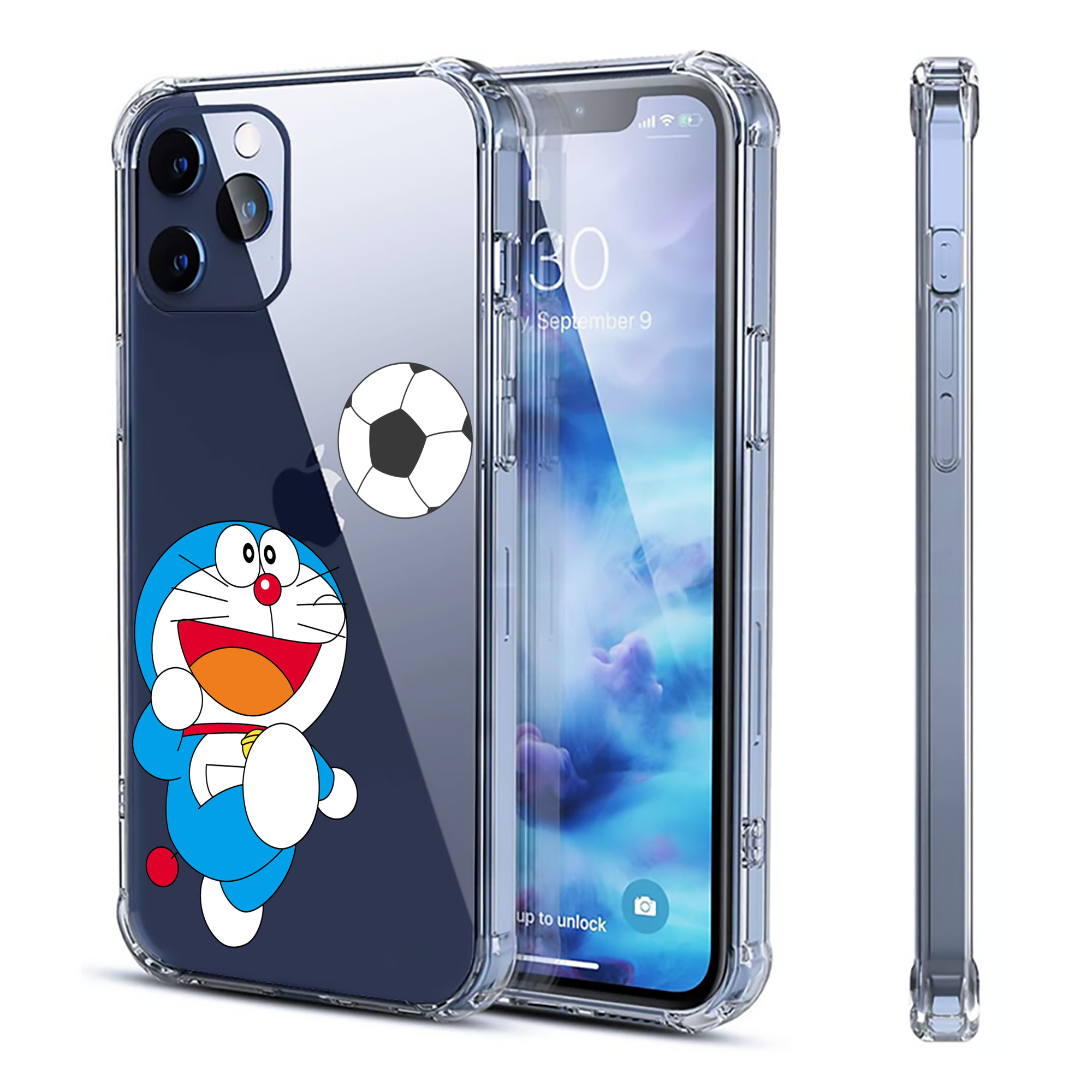 （画像用） ドラえもん Doraemon 【iPhone 12シリーズ対応】透明スマホケース（クリアソフトケース）
